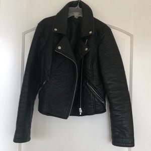 Faux leather biker jacket